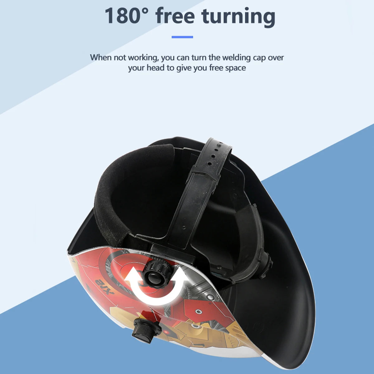 AIRAJ casque de soudage masque de soudage à obscurcissement automatique pour Machine à souder à l'arc TIG MIG grande vue couleur vraie DIN9-13 Vision 93*42MM