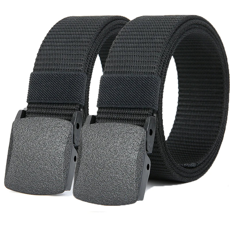 Ceinture pour hommes en plein air décontracté toile ceinture métal gratuit formation Nylon ceinture tactique avec pantalon jean ceinture sport ceintures pour hommes femmes