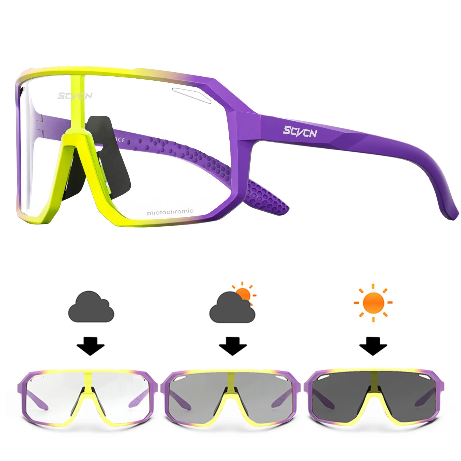 SCVCN nouvelles lunettes de cyclisme en plein air vélo lunettes de soleil hommes UV400 lunettes sport vtt lunettes équitation randonnée lunettes de soleil