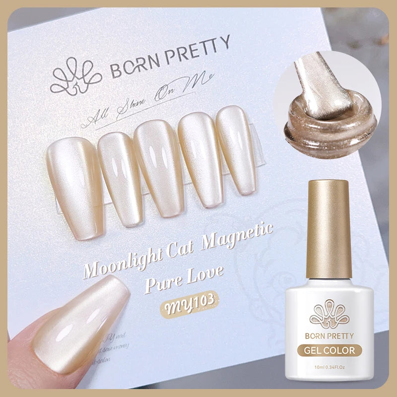 Vernis à ongles magnétique gel BORN PRETTY 10 ml Argent Clair de Couleur Chat - Accessoires pour les ongles - Vernis semi-permanent pour ongles d'automne et d'hiver
