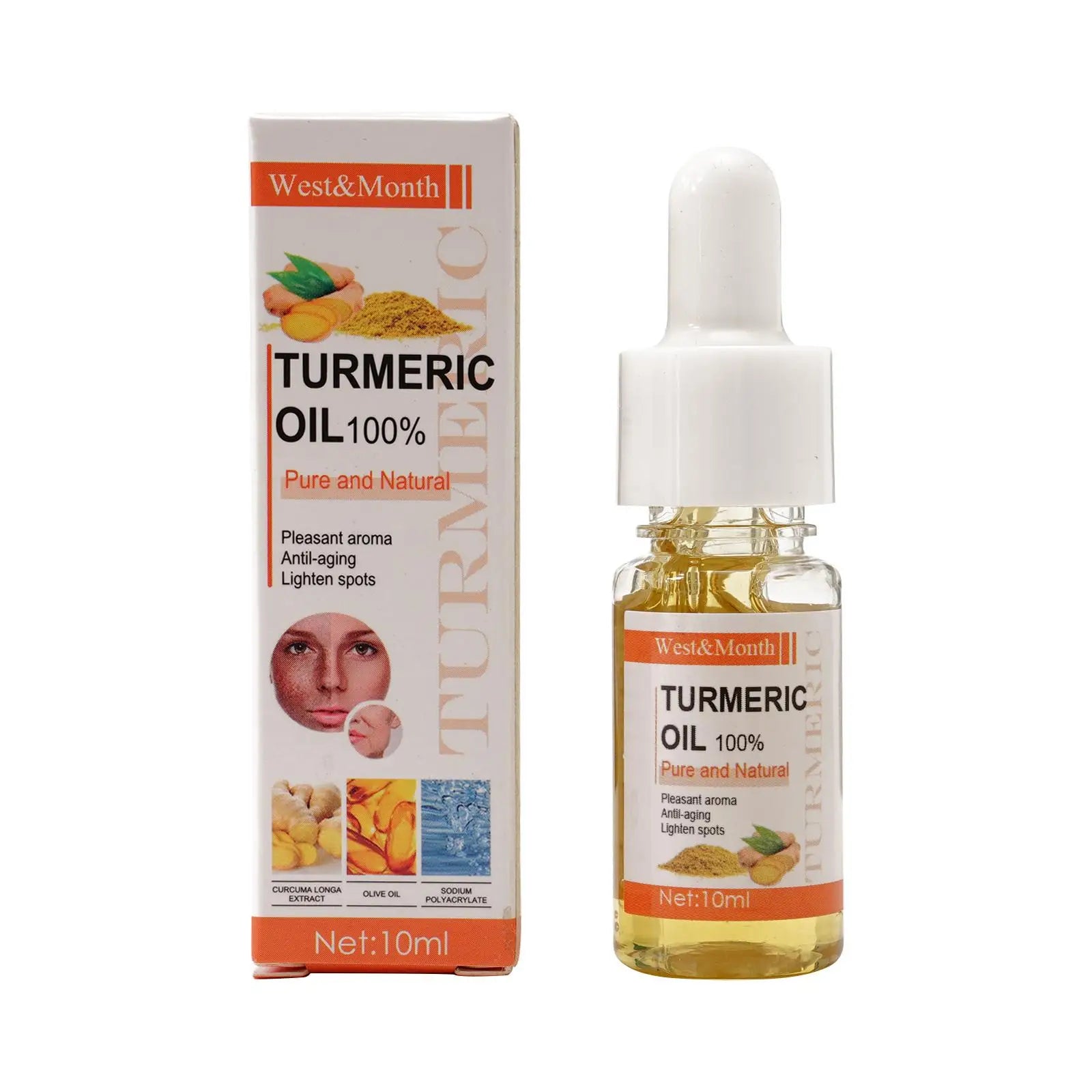 Sérum éclaircissant visage au curcuma, Sérum antioxydant au curcuma, Sérum correcteur de taches brunes au curcuma, Savon éclaircissant visage à l'huile de curcuma