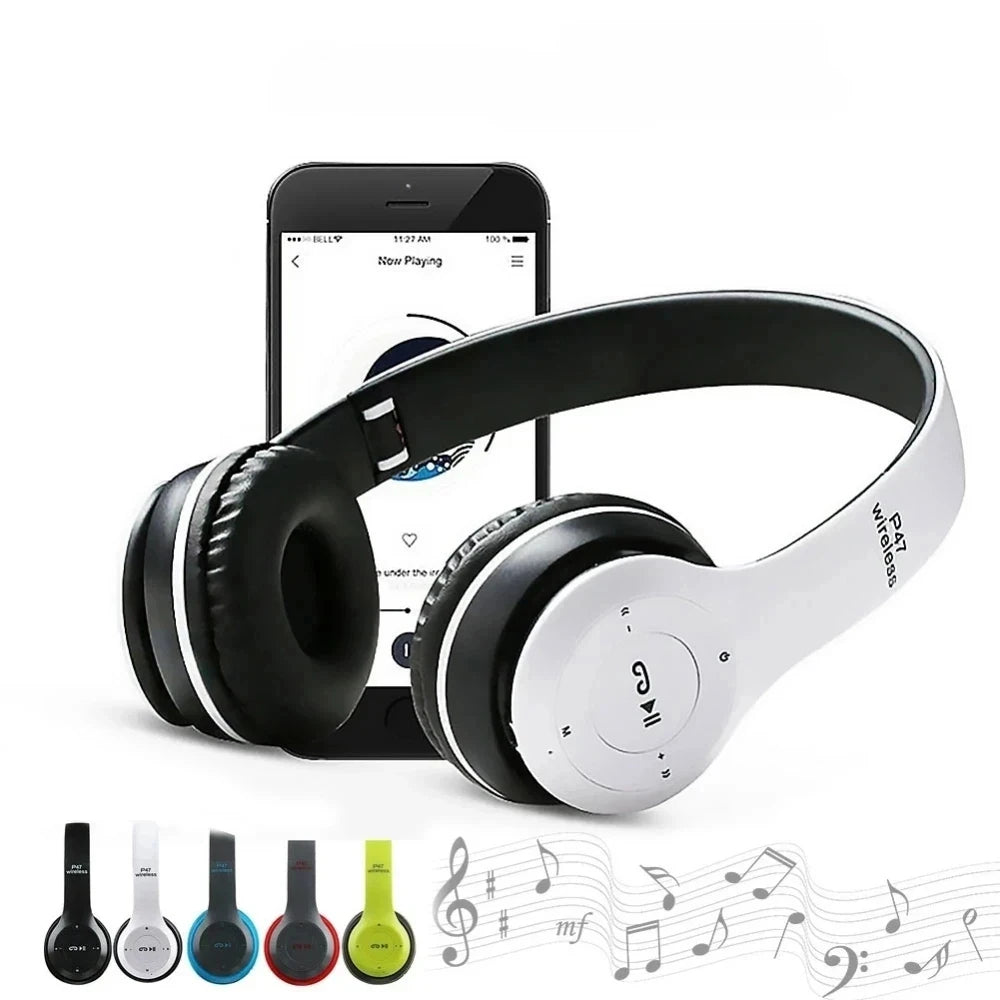 P47 pliable sans fil Bluetooth 50 HIFI stéréo basse casque pour musique jeu enfants filles Smartphone Audio écouteurs dispositif