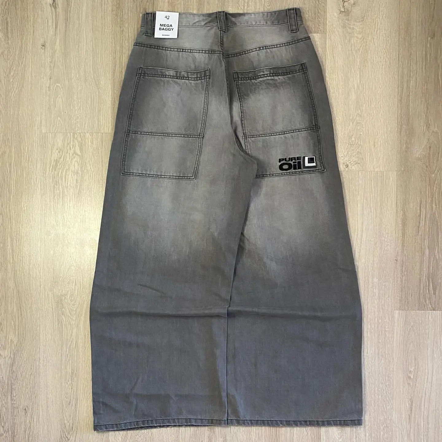 Mode américaine nouveau noir vieux trous lavés Baggy jean dames Y2K Vintage Punk mode décontracté Joker taille haute pantalon à jambes larges