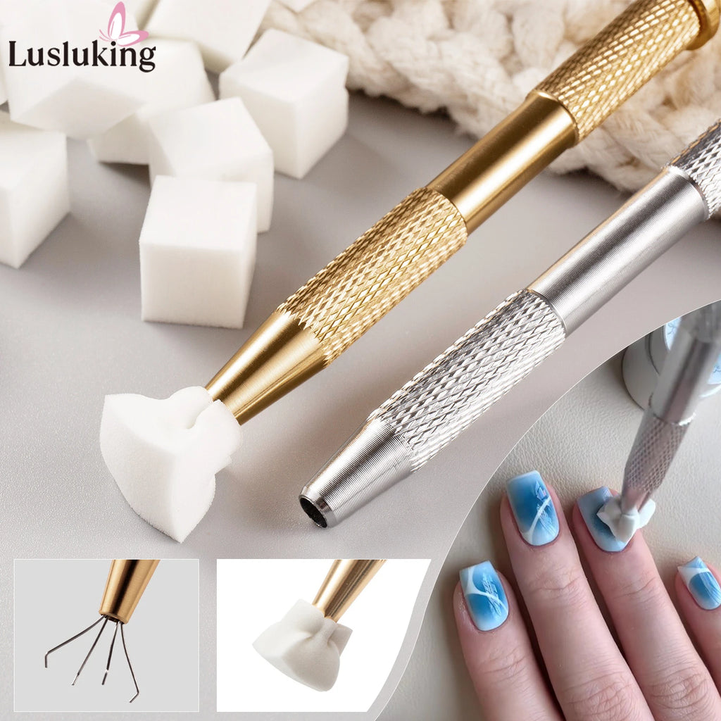 50/25 pièces Ensemble D'éponge D'art D'ongle Manucure BRICOLAGE Créatif Éponge À Ongles Pince Outil Éponge Dégradé Outils D'art D'ongle Accessoires De Manucure