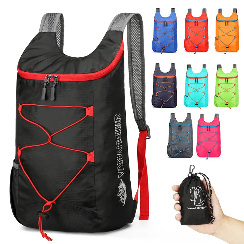 Sac à dos pliable Portable ultraléger, grande capacité, sac à dos de sport de Fitness en plein air, sac multifonctionnel coloré