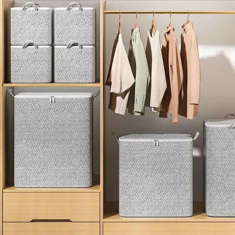 Sac de rangement domestique de grande capacité, 1 pièce, matériau Non tissé, organisateur de garde-robe, peut être utilisé pour les vêtements édredons, les jouets