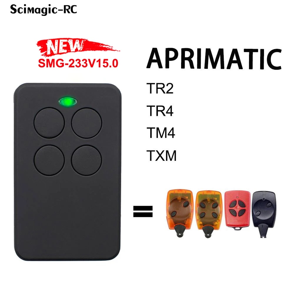 Clé de commande à code tournant pour ouvre-porte de garage APRIMATIC TR2 TR4 TM4 TXM 433,92 MHz