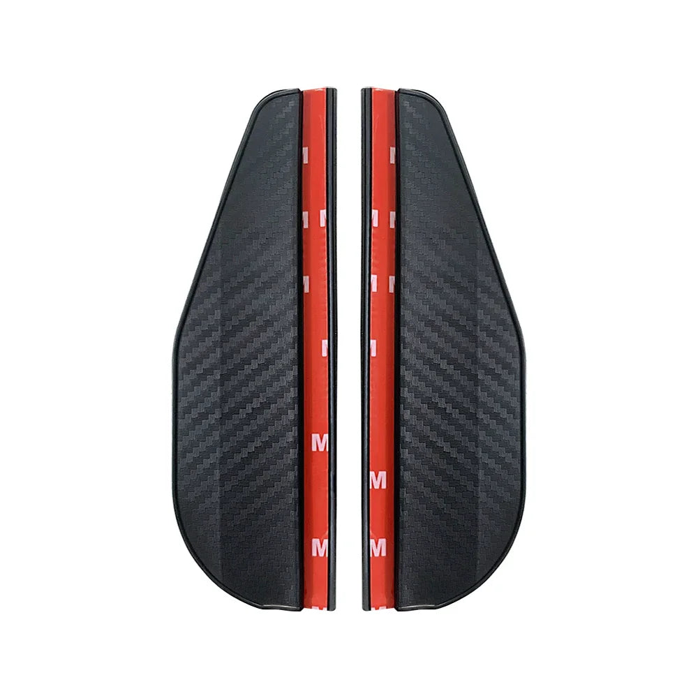 2 pièces rétroviseur de voiture pluie sourcil en Fiber de carbone pare-soleil ombre couverture protecteur Vision claire pour pluie voiture miroir accessoires