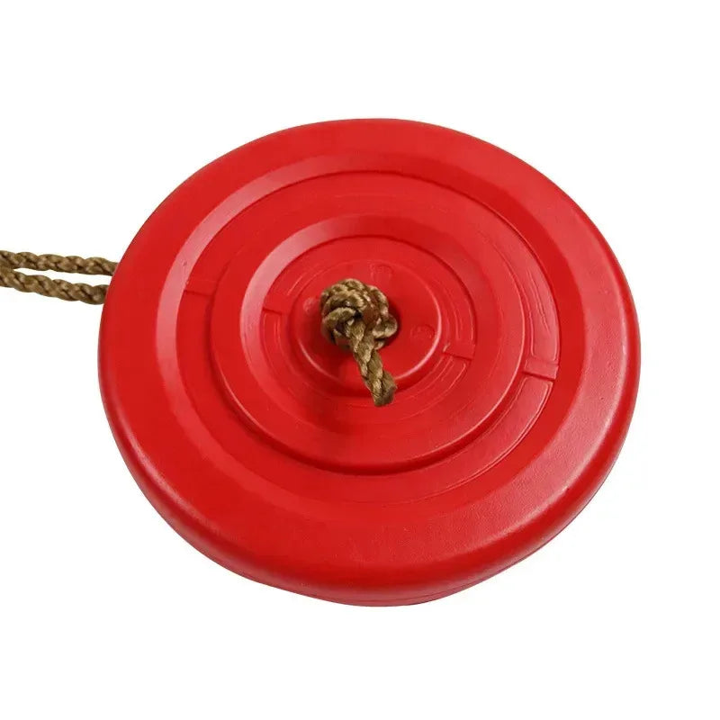 Balançoire disque pour enfants, idéale pour l'intérieur et l'extérieur. Balançoire octogonale à pétales épais, rouge et bleue, jouet suspendu avec bascule.