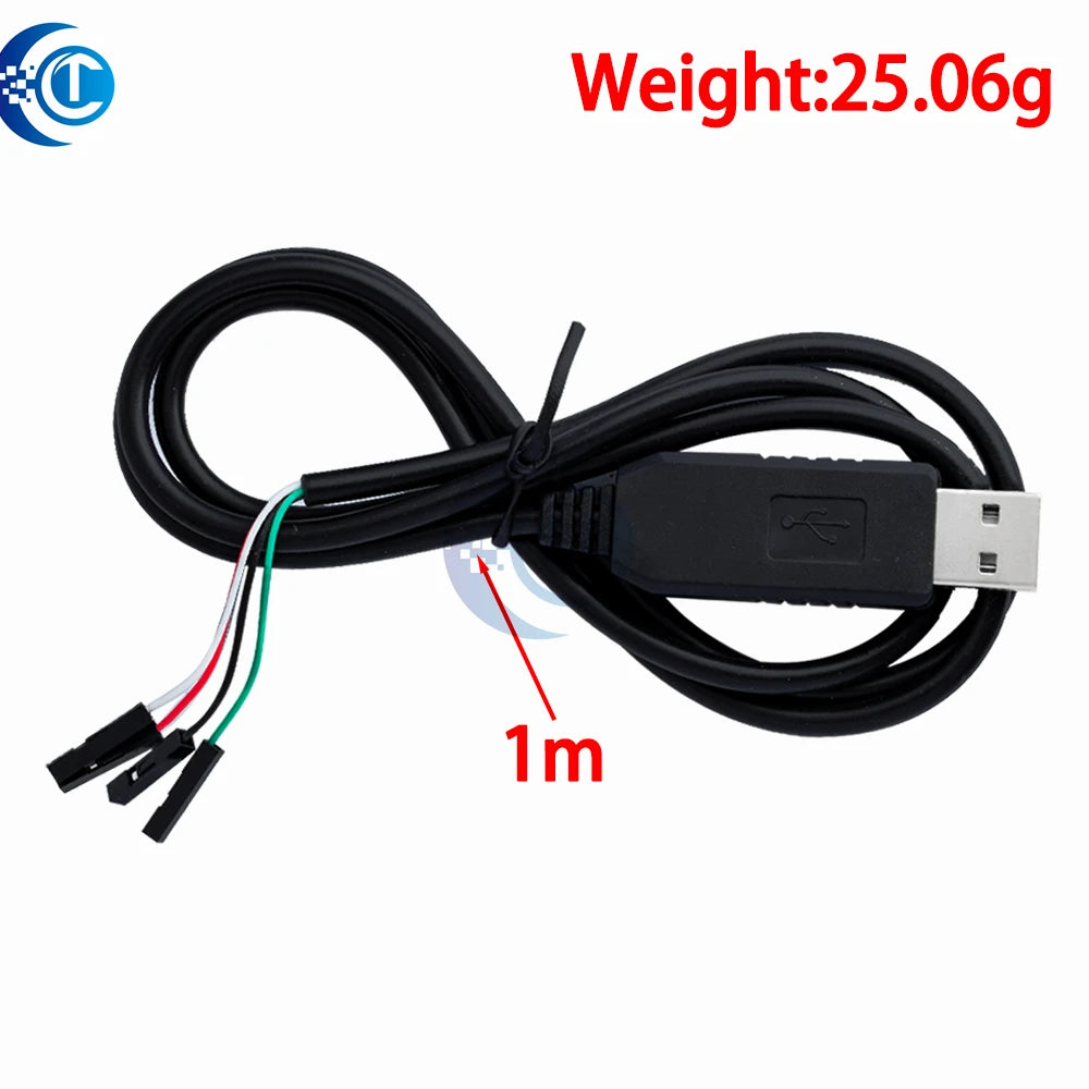 1 câble de module USB vers COM : convertisseur automatique USB vers RS232 TTL UART avec PL2303HX