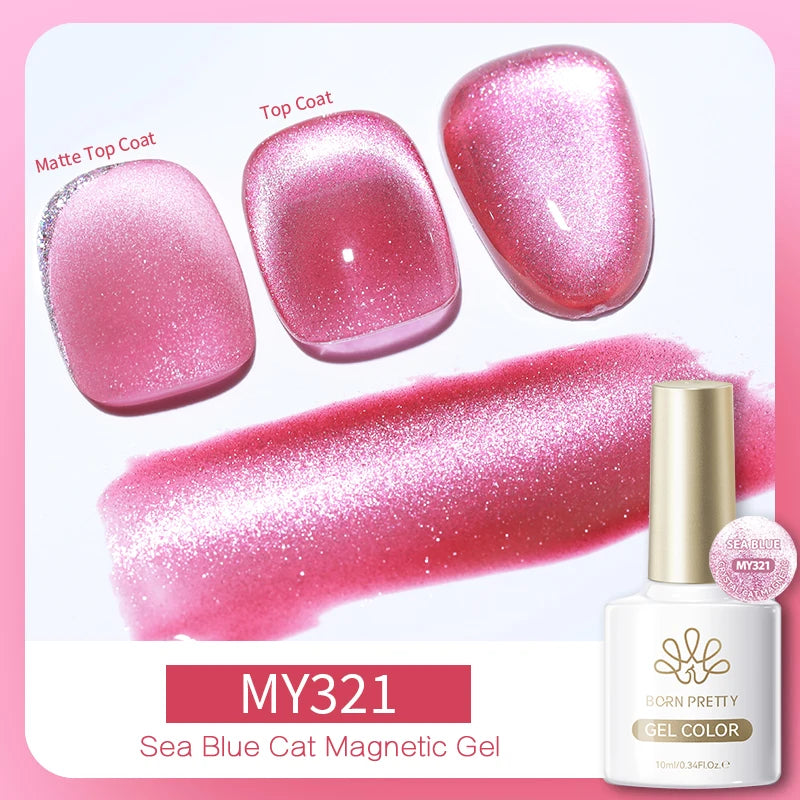 Vernis à ongles magnétique gel BORN PRETTY 10 ml Argent Clair de Couleur Chat - Accessoires pour les ongles - Vernis semi-permanent pour ongles d'automne et d'hiver
