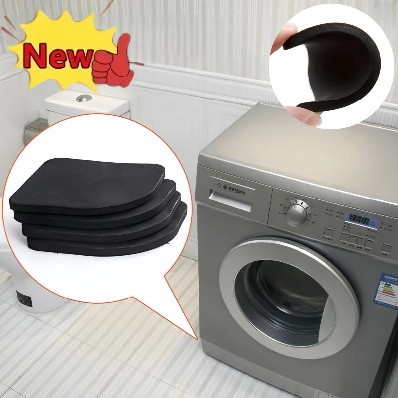 Ensemble de 4 patins anti-vibrations antidérapants et résistants aux chocs pour lave-linge et réfrigérateur, avec pieds stabilisateurs pour appareils électroménagers.