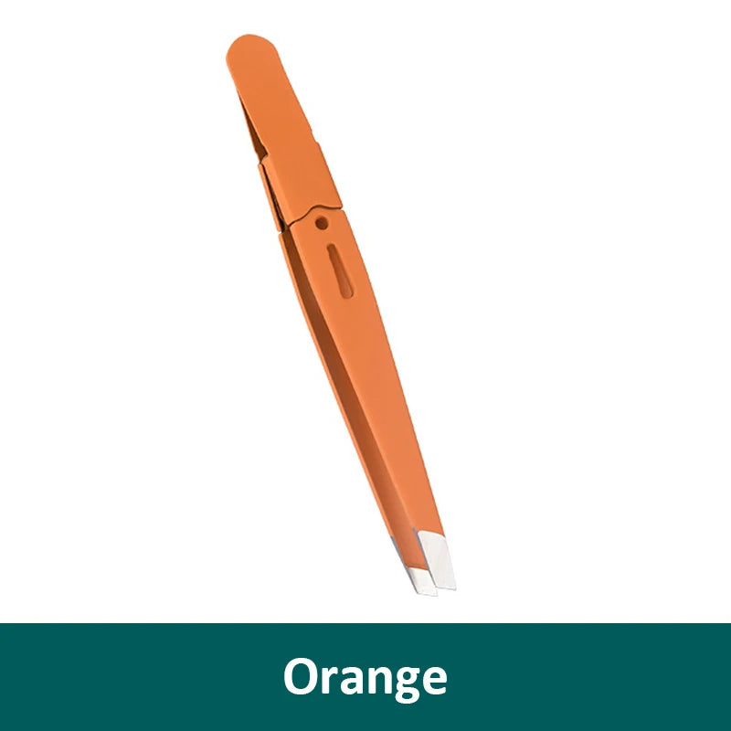 Pince à sourcils colorée, beauté des cheveux, extracteur de poils fins, en acier inoxydable, pinces à sourcils inclinées, outils de maquillage