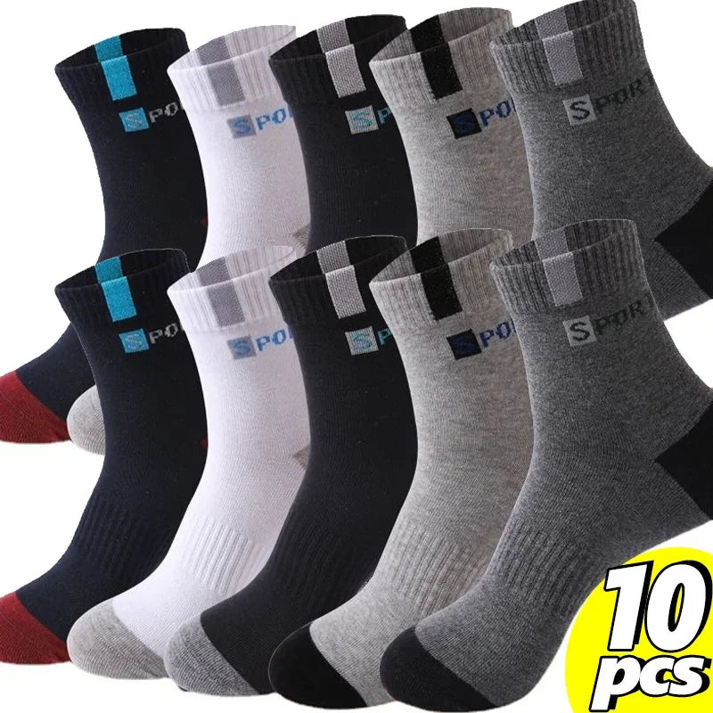 Chaussettes en coton pour homme, sport, respirantes, douces, style baskets tendance, haute élasticité, chaussettes éponge, été, course à pied