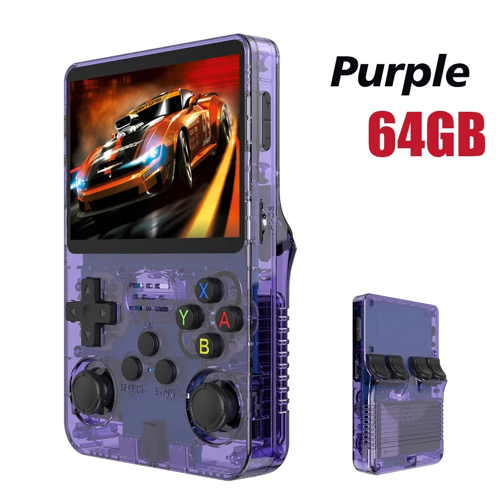 BOYHOM R36S Retro Handheld Video Game Console Linux System 3.5 Inch IPS Screen R35s Pro Portable Pocket Video Player 64GB Games
