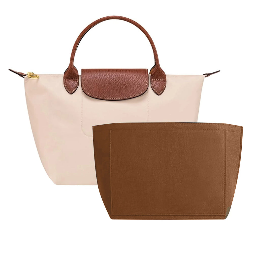 Sac à insertion en feutre adapté au sac à main Longchamp, sac de doublure en tissu feutré, sac de maquillage, Support de voyage, organisateur de sac à main Portable