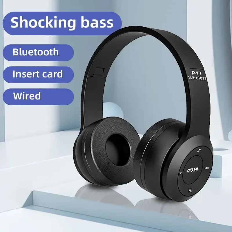 P47 pliable sans fil Bluetooth 50 HIFI stéréo basse casque pour musique jeu enfants filles Smartphone Audio écouteurs dispositif