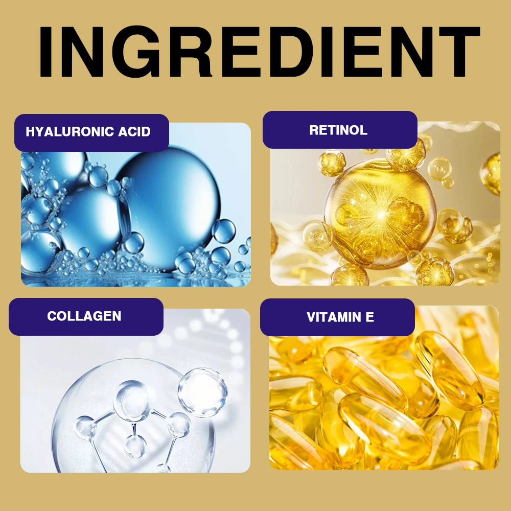 Sérum anti-âge au collagène et aux peptides de collagène pour le visage : éclaircit le teint, atténue les rides et ridules, répare et apaise la peau