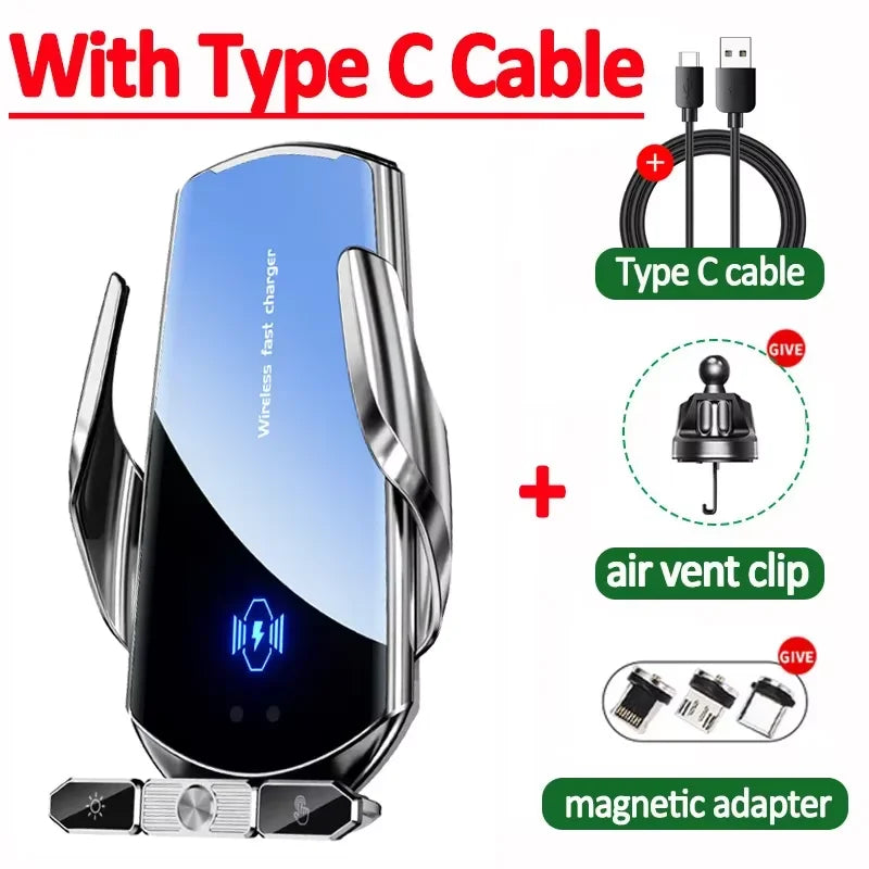 Support de téléphone magnétique à ventilation automatique pour voiture, chargeur sans fil, Station de charge rapide à Induction pour iPhone 16 15 14 13 Samsung Xiaomi