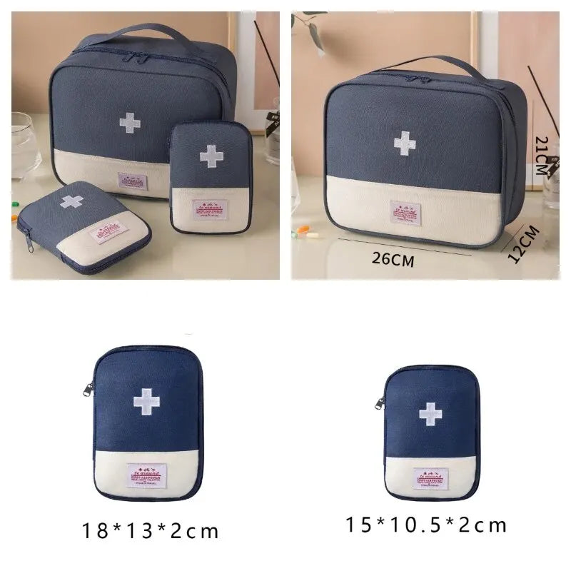Sac de rangement médical Portable 3 pièces/ensemble, Kit de premiers secours d'urgence en Camping, organisateur, étui à pilules de voyage en plein air à domicile