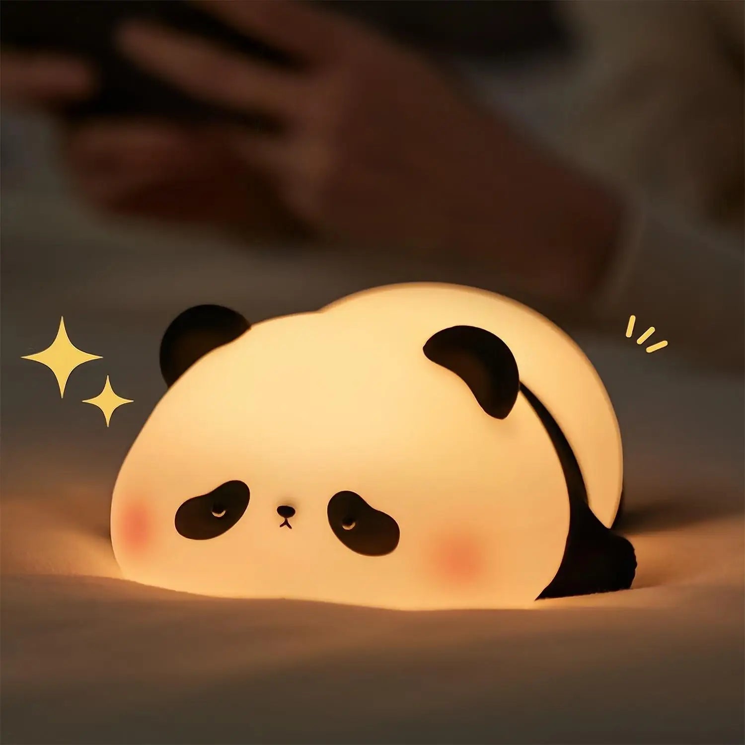 Lampe de nuit mignonne en silicone souple, renard et lapin, veilleuse de chambre d'enfant à intensité variable, rechargeable, avec minuterie et capteur tactile