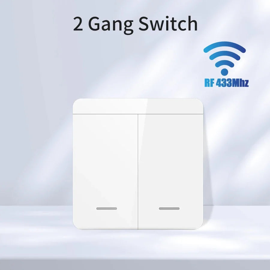 1/2/3Gang Wall Switch RF 433MHz Wireless Light Switch Tuya Smart WiFi Switch Smart Life APP Voice Control With Alexa Google Home