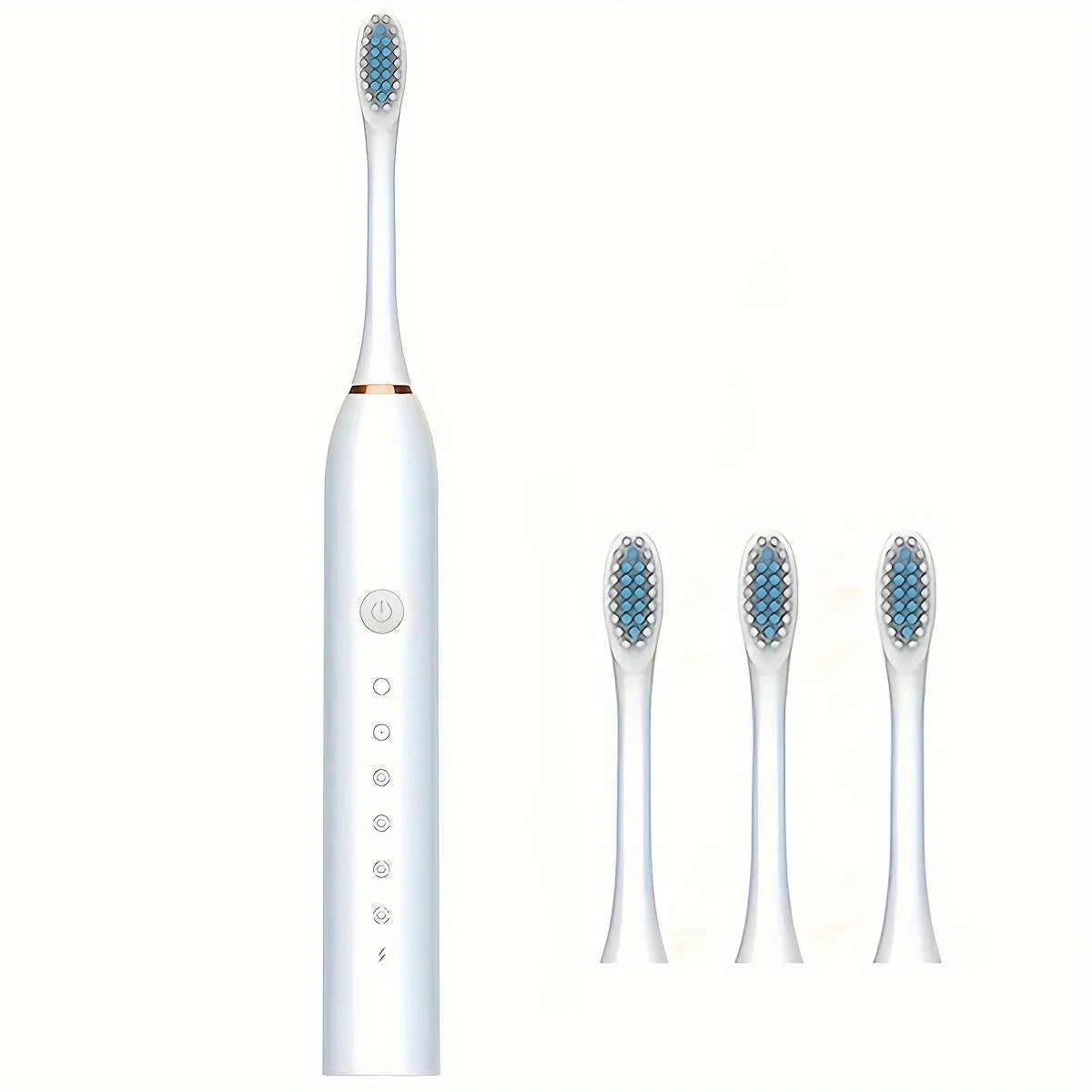 Brosse à dents électrique automatique à six vitesses, brosse à dents intelligente universelle à poils souples pour adultes et enfants, pour tous les âges