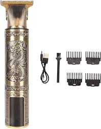 T9 HairClipper Beard Shaving Body Hair Trimmer Clippers Electric Machine Men Haircut Machine 0mm Barber ShaverDragon Carved