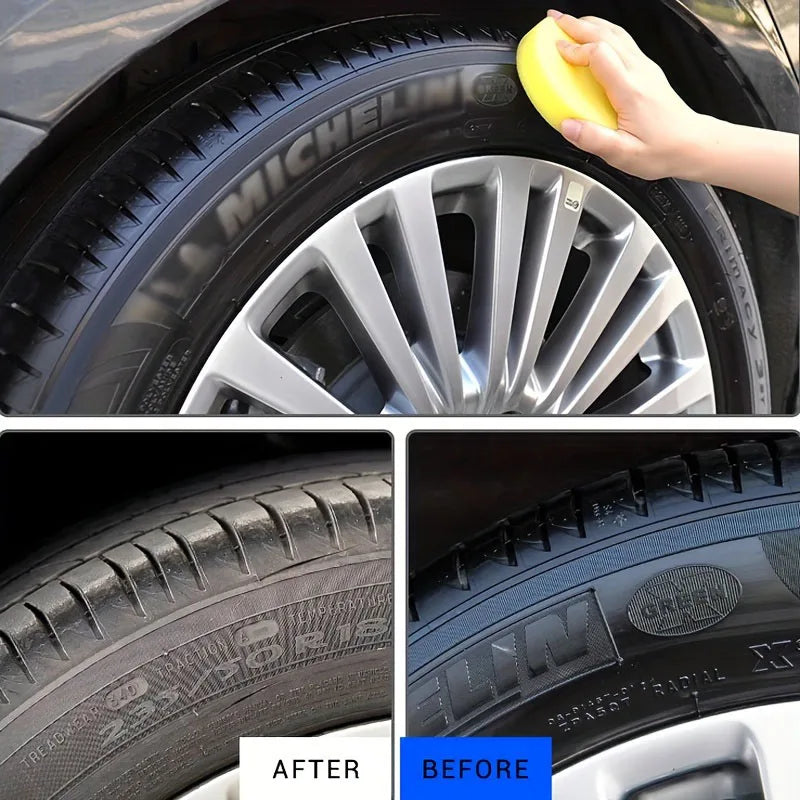 Agent de revêtement de renouvellement de panneau en plastique transparent, restaurateur de cire de pneu de voiture, rehausseur de brillance, vernis rehausseur de brillance noir