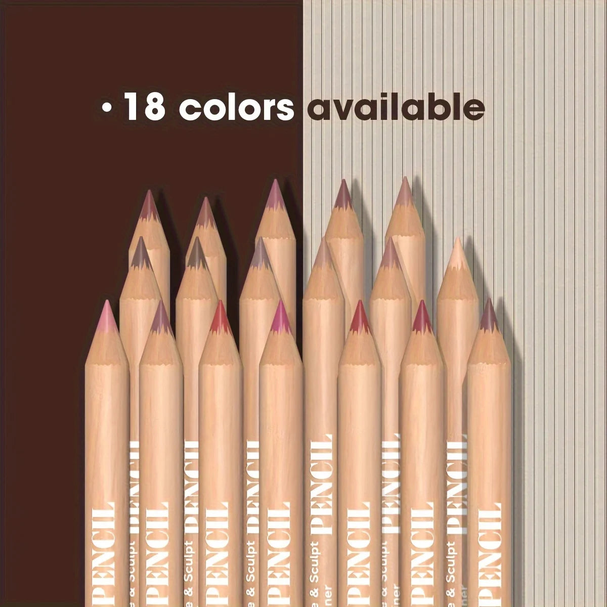 Ensemble de 6 crayons à lèvres mats velours - Teintes polyvalentes longue tenue - Maquillage des lèvres longue tenue - Baie, Brun, Rose
