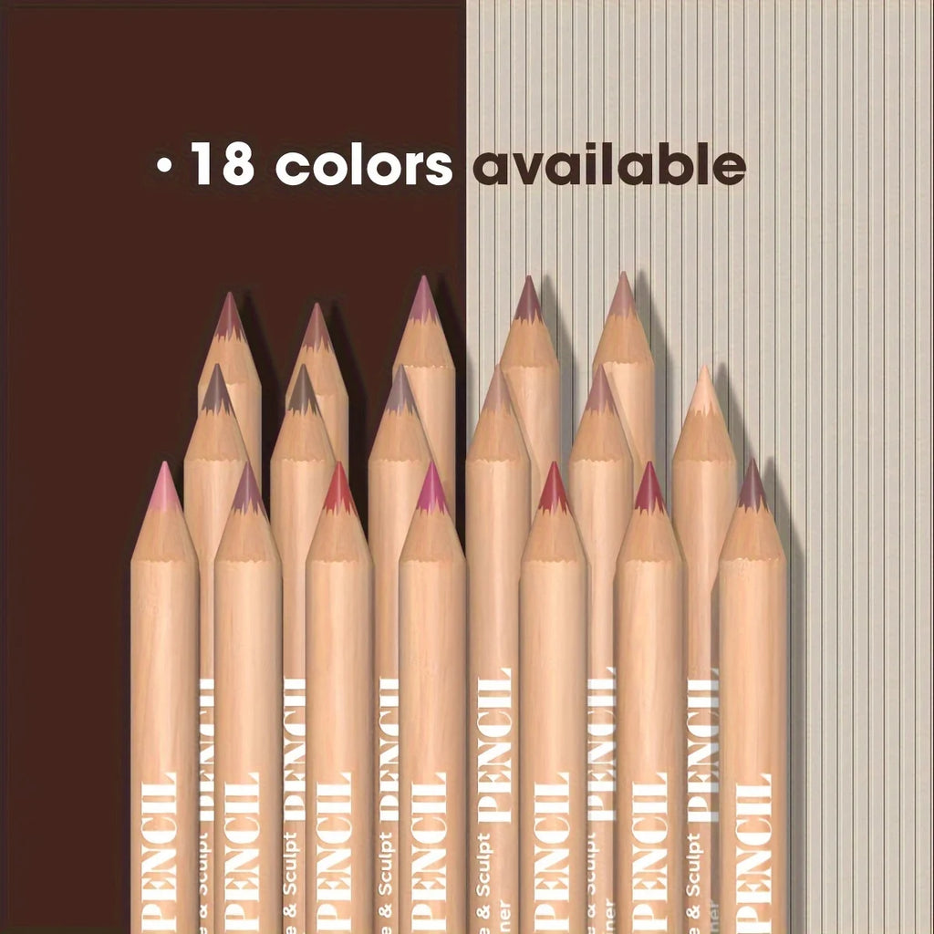 Ensemble de 6 crayons à lèvres mats velours - Teintes polyvalentes longue tenue - Maquillage des lèvres longue tenue - Baie, Brun, Rose