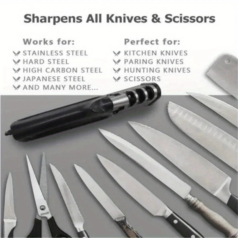 Affûteur rapide professionnel en tungstène 4 en 1 pour couteaux de cuisine et ciseaux-outil de couteau ménager