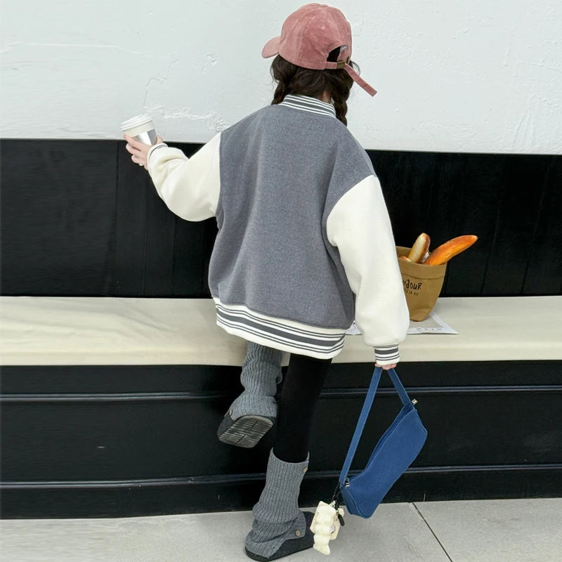 Vestes de baseball pour adolescentes de 4 à 14 ans, vêtements de sport pour enfants, manteaux d'extérieur, mode printemps-automne, vestes pour garçons